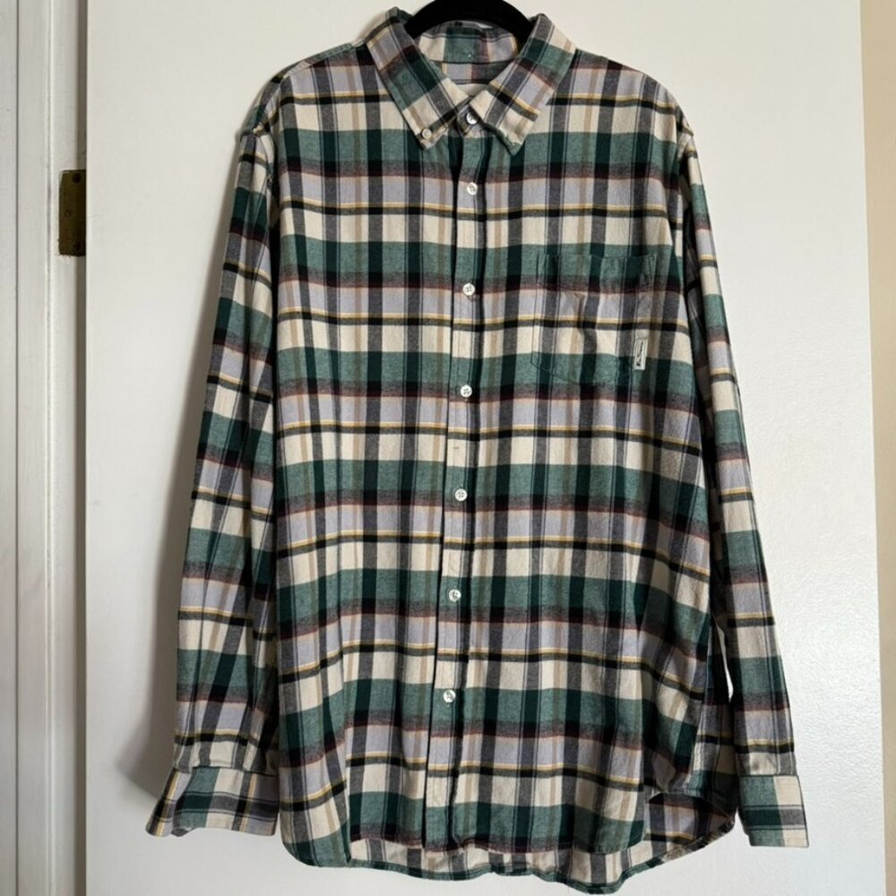 Ben Sherman Shirt Mens XL Plaid Long Sleeve Button Down Multicolor Preppy